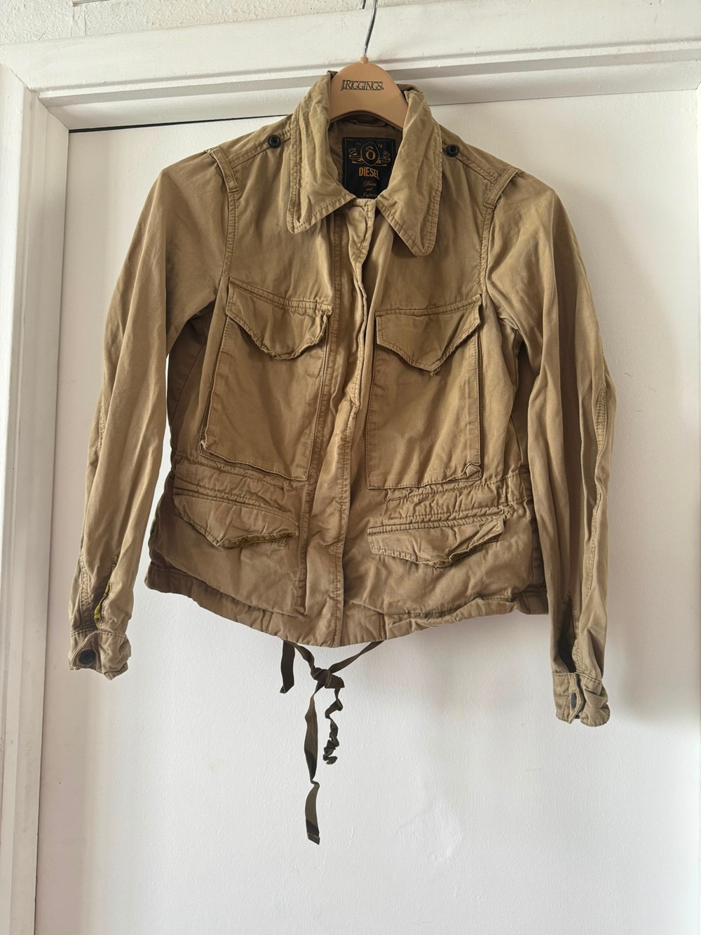 Diesel Women's Khaki Utility Bomber Jacket